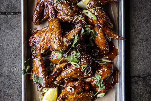 Sweet, sticky & spicy wings